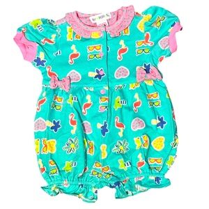 Gymboree rainbow tag Miami Beach romper 100 percent cotton size 6-12 months
